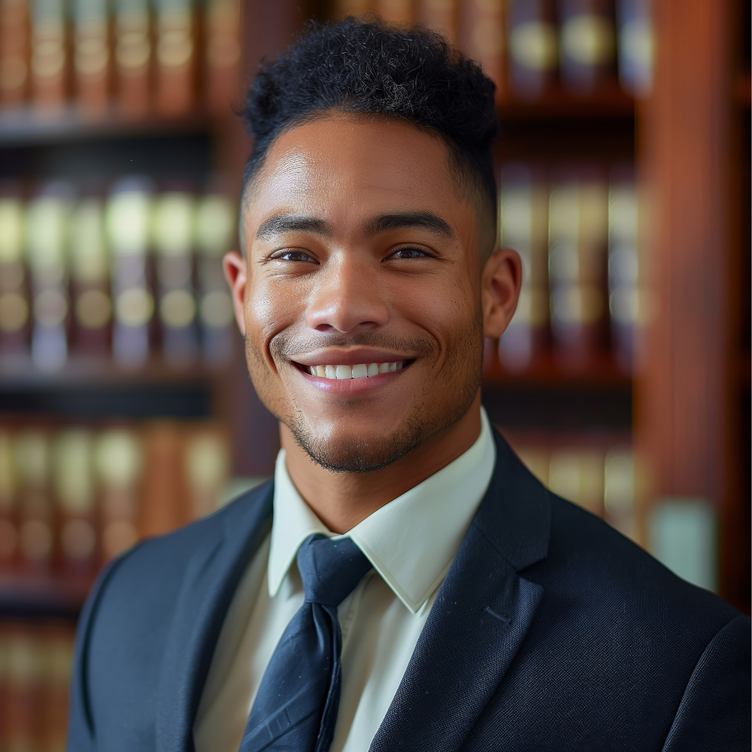 Paralegal professional in a law library