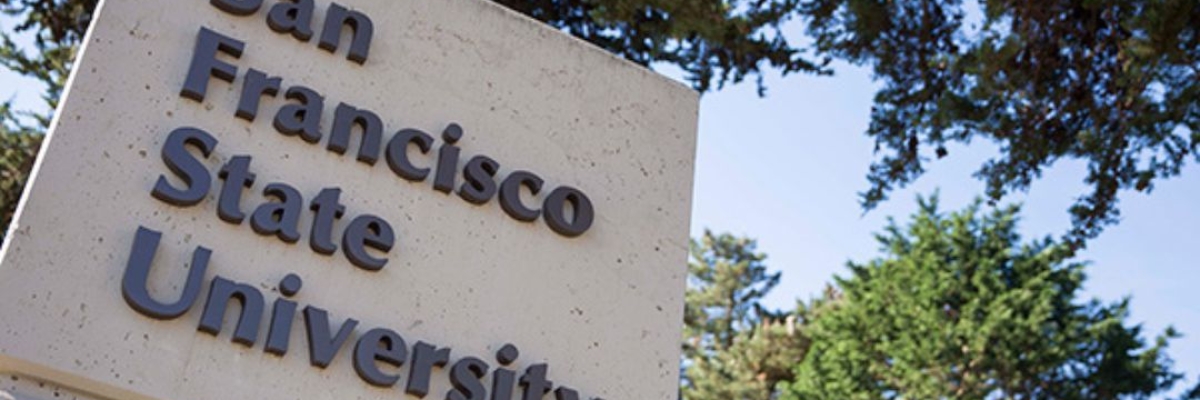 San Francisco State University sign